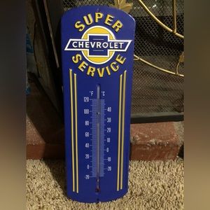 Classic Chevrolet Metal Thermometer